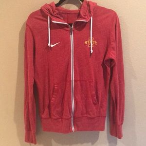 Iowa state x Nike light weight jacket w/ hood